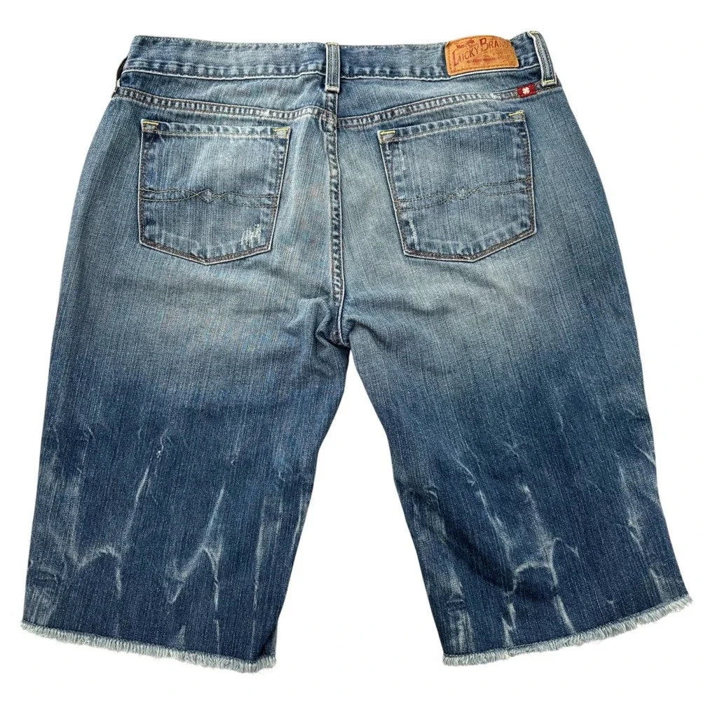 LUCKY by Gene Montesano Shorts Denim Jean Bermuda Blue ZOE Women's Size 10 / 30